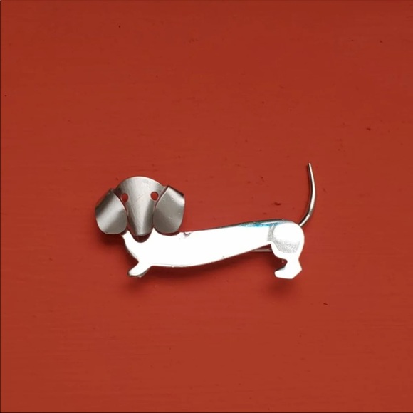 Vintage Beau Sterling Sterling Dachshund Pin - Picture 4 of 7
